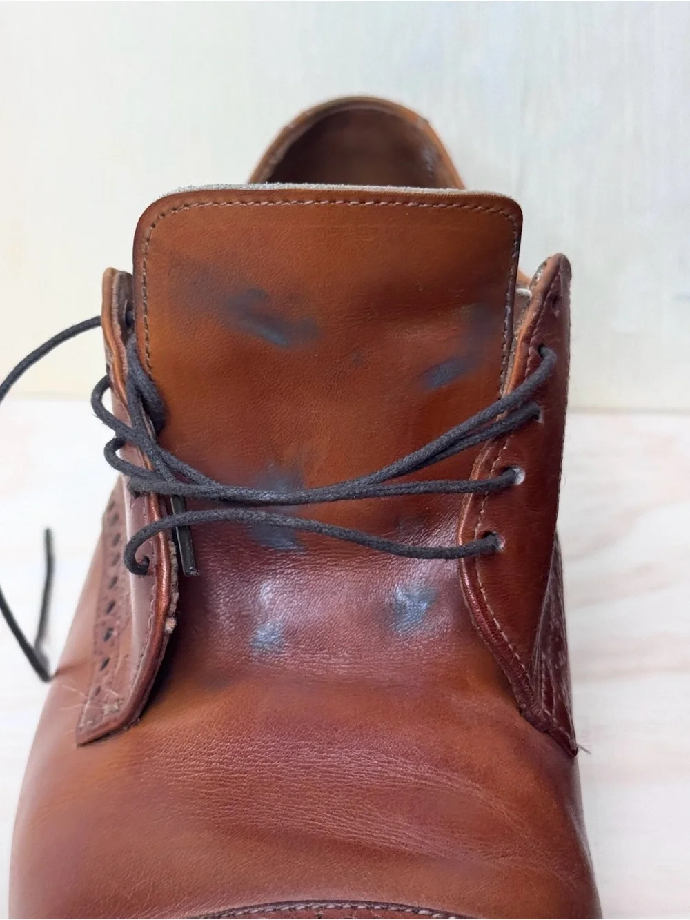 Allen Edmonds Benton Cap Toe Derby Dress Shoes Mens US 9.5 Leather Oxford Brown